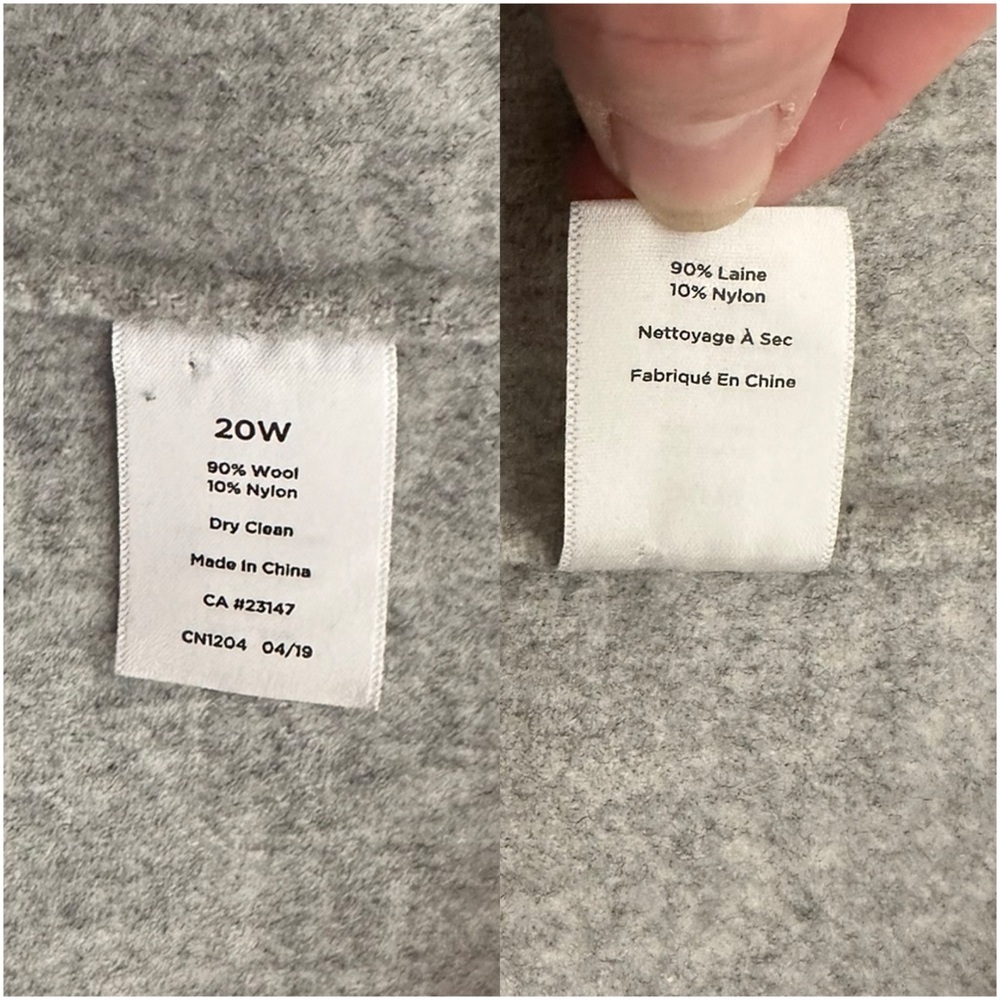 Talbots Plus Double Face Wool Jacket In Grey - image 8